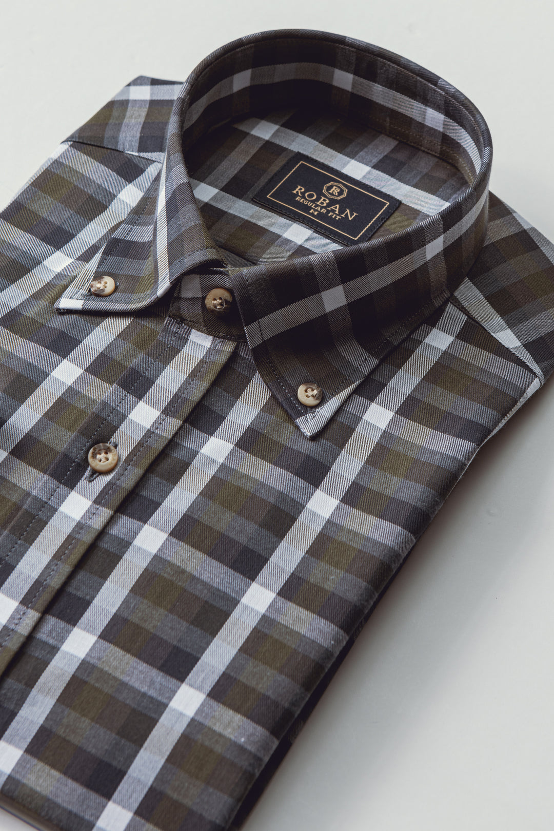 CHECKED  TEXTURED COTTON REGULAR FIT  SHIRT