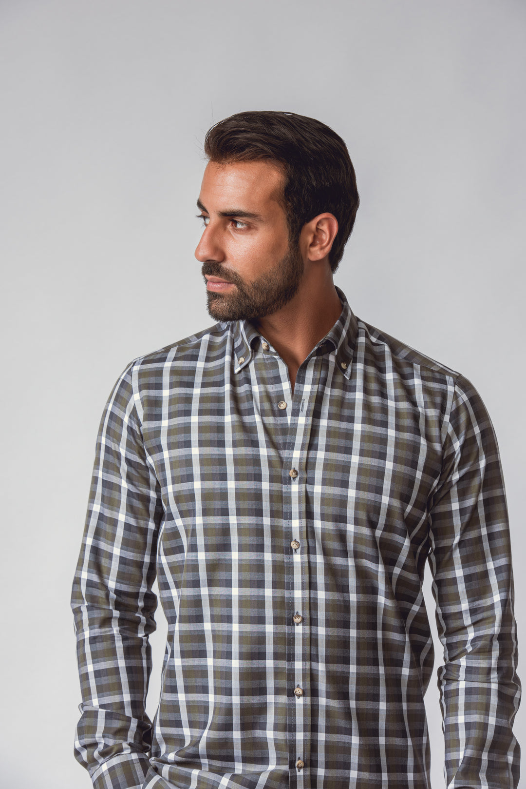 CHECKED  TEXTURED COTTON REGULAR FIT  SHIRT