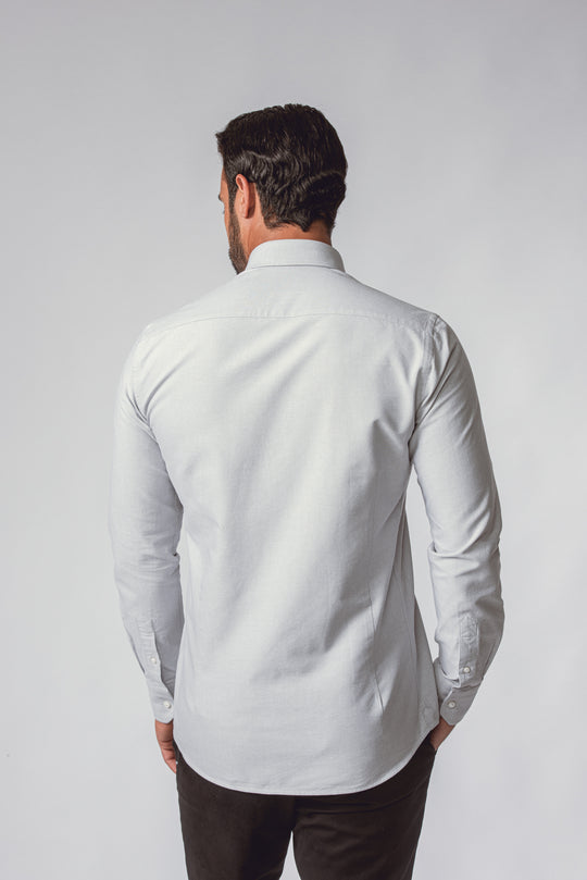 PLAIN WASHED OXFORD SLIM FIT SHIRT