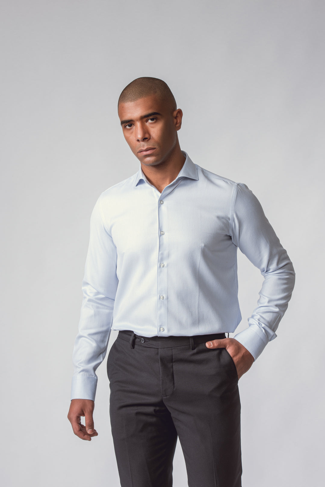 TEXTURED REGULAR FIT SATIN COTTON SHIRT