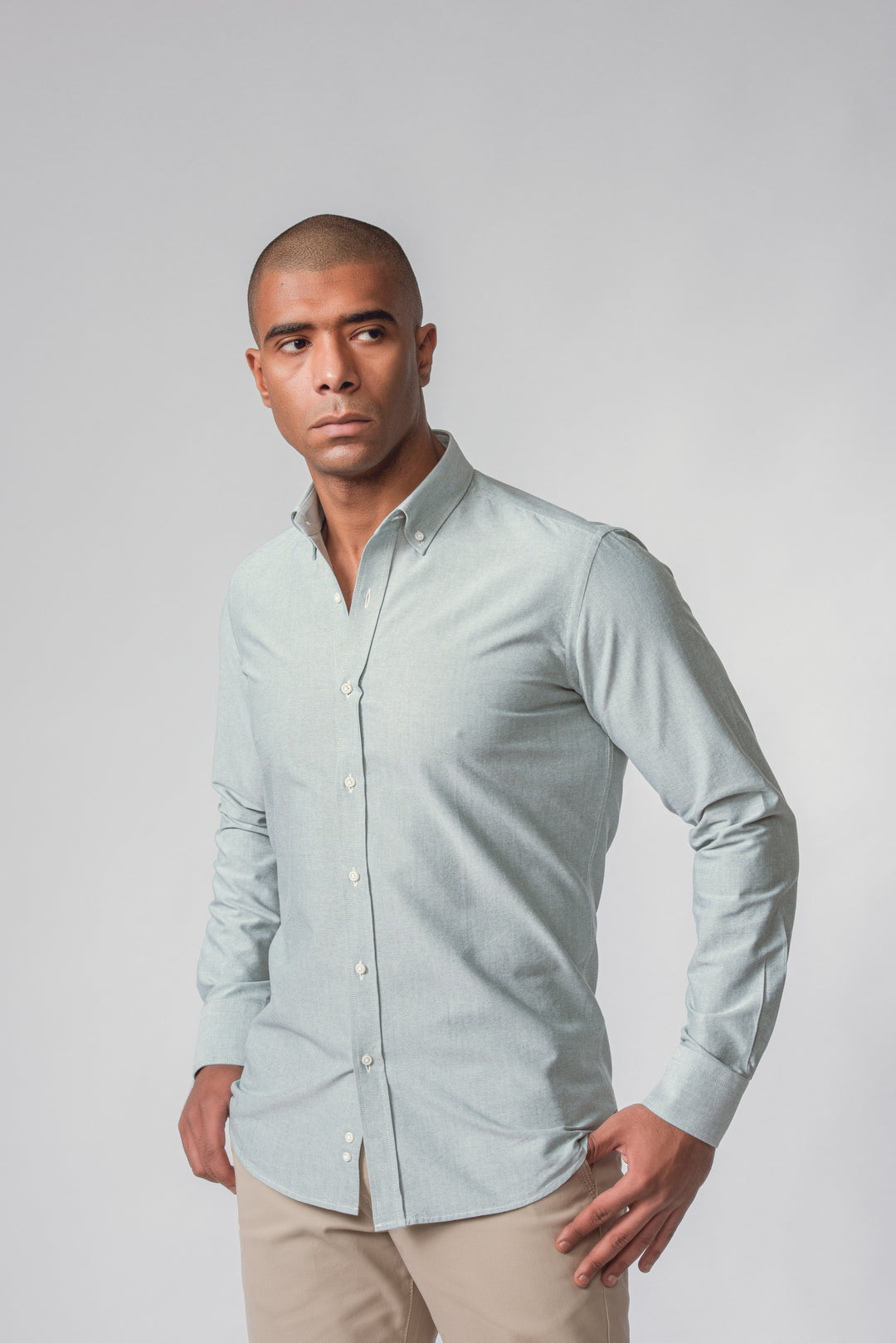 PLAIN WASHED OXFORD SLIM FIT SHIRT