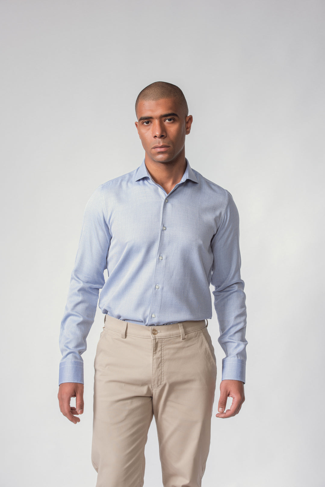 TEXTURED REGULAR FIT SATIN COTTON SHIRT