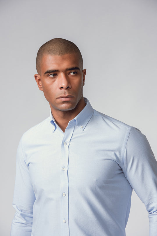 PLAIN WASHED OXFORD SLIM FIT SHIRT