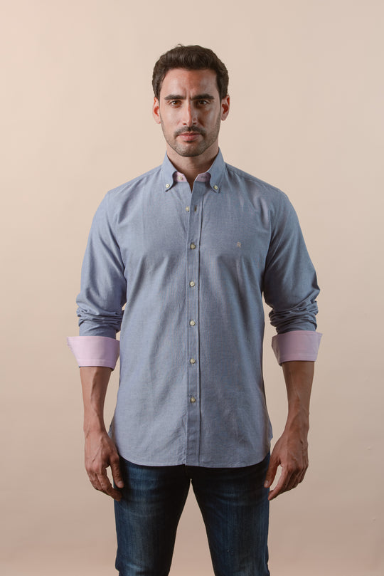 PLAIN WASHED OXFORD REGULAR FIT SHIRT