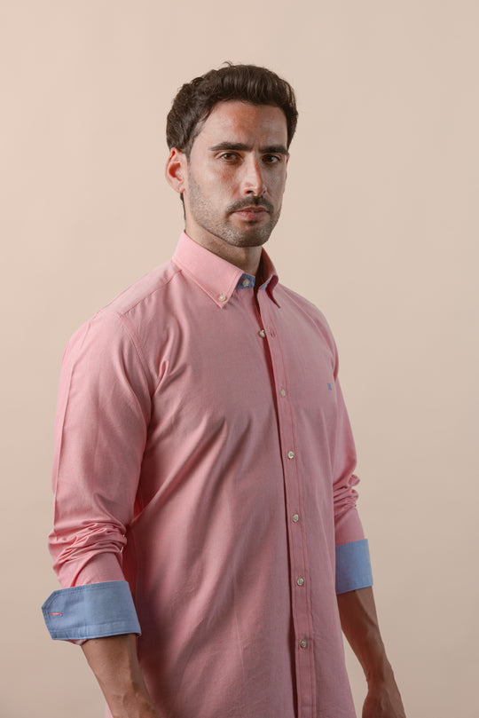 PLAIN WASHED OXFORD REGULAR FIT SHIRT