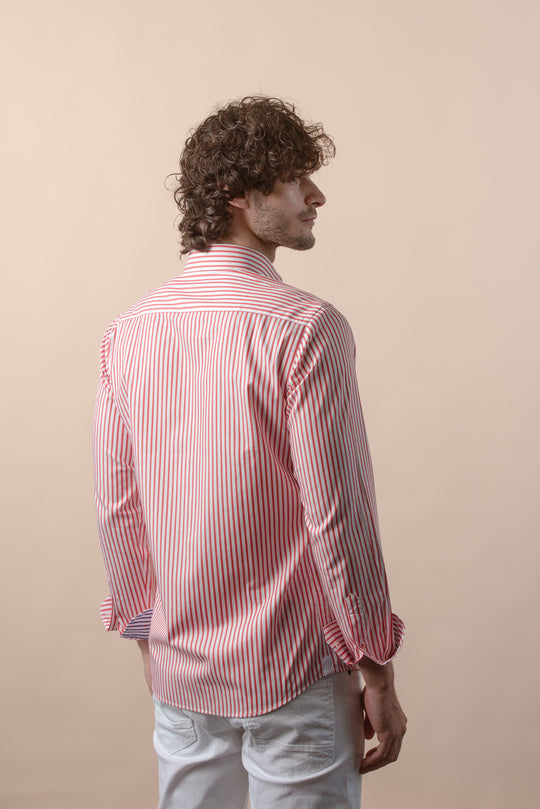 STRIPED COTTON REGULAR FIT SHIRT