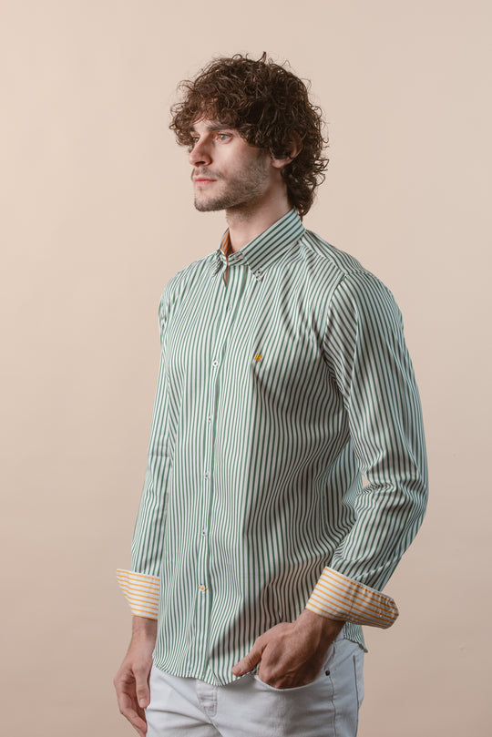 STRIPED COTTON REGULAR FIT SHIRT