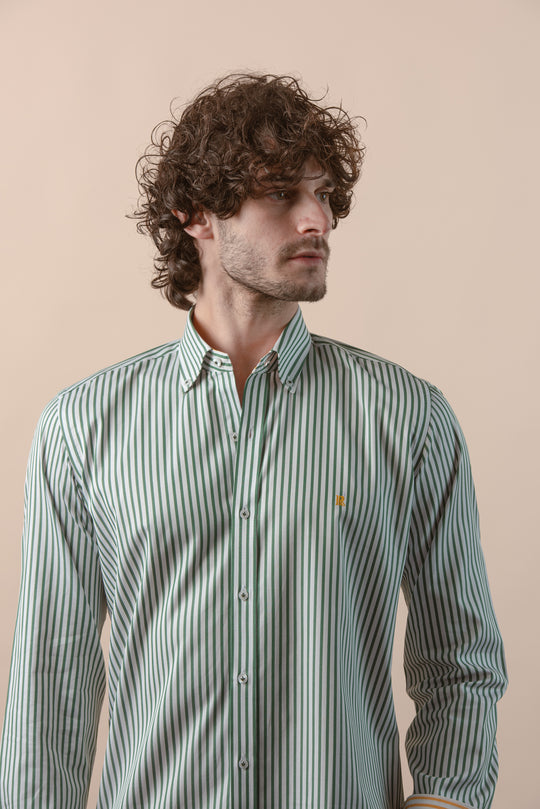 STRIPED COTTON REGULAR FIT SHIRT