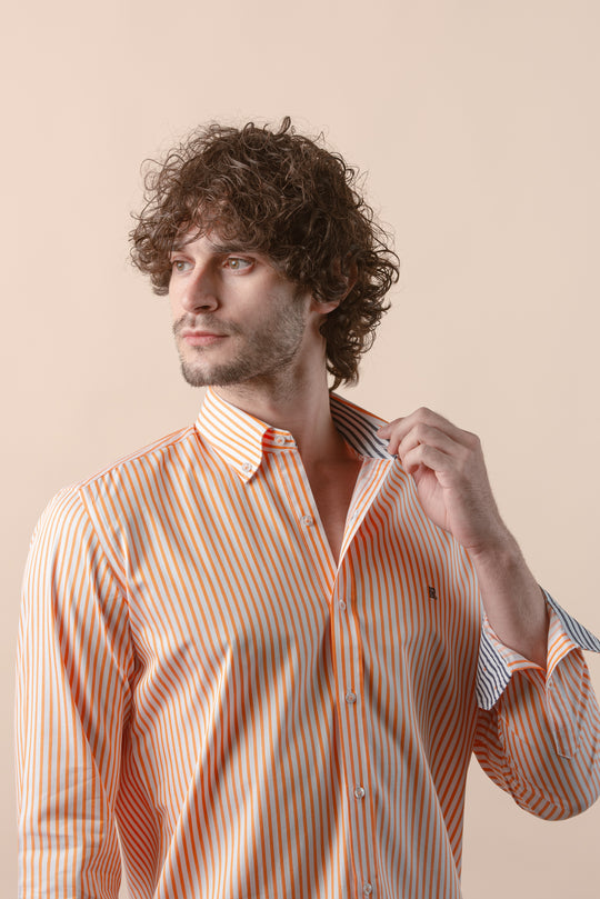 STRIPED COTTON REGULAR FIT SHIRT