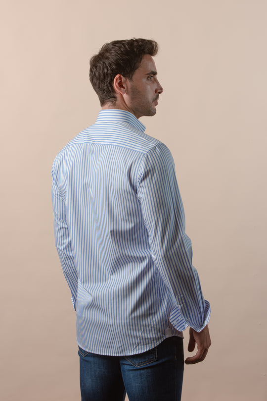 STRIPED COTTON REGULAR FIT SHIRT