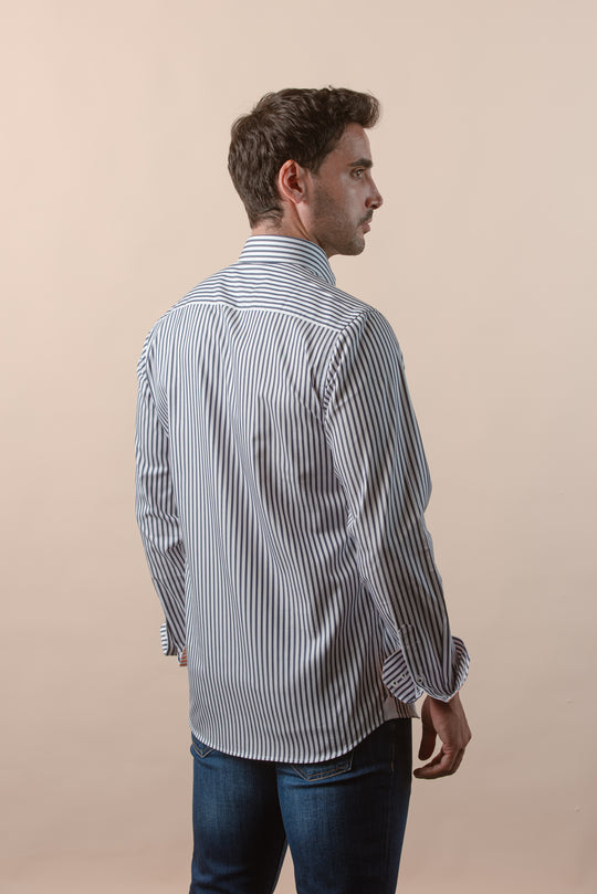 STRIPED COTTON REGULAR FIT SHIRT