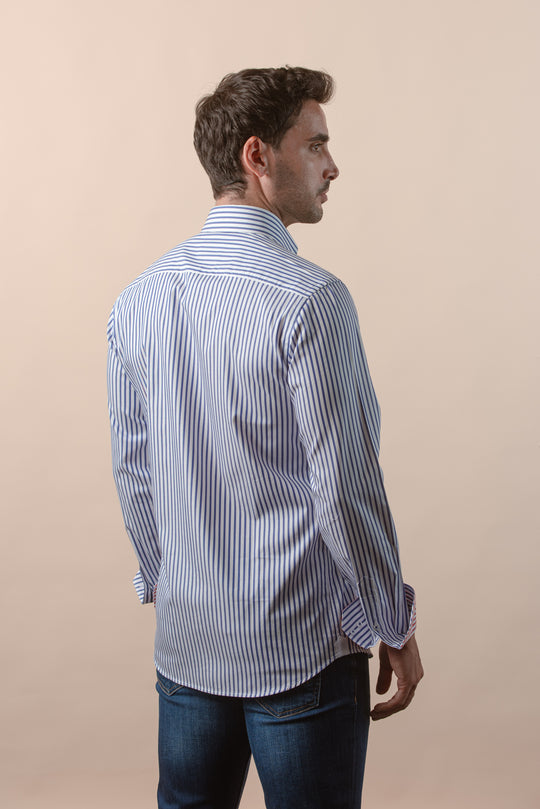 STRIPED COTTON REGULAR FIT SHIRT