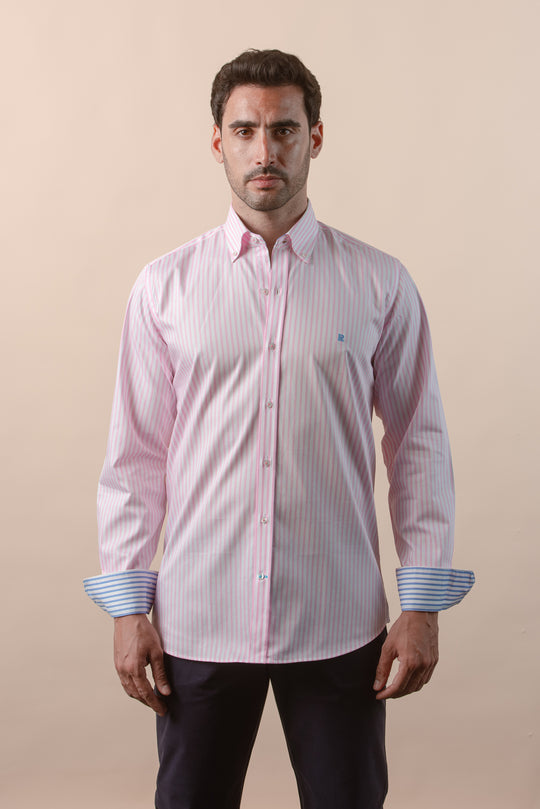 STRIPED COTTON REGULAR FIT SHIRT