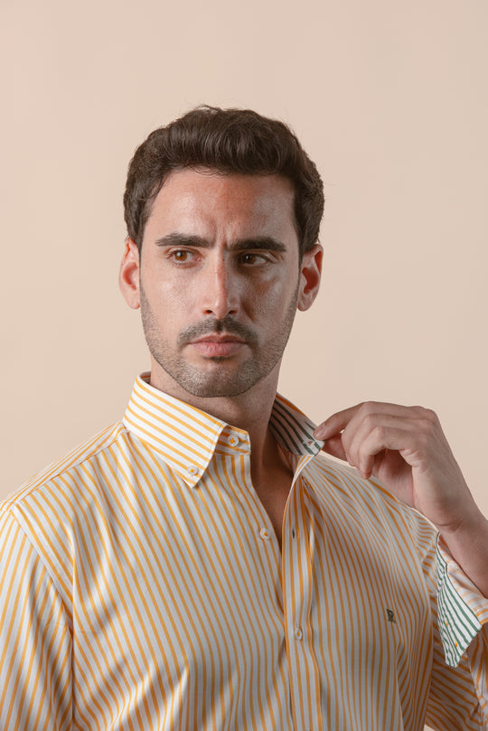 STRIPED COTTON REGULAR FIT SHIRT