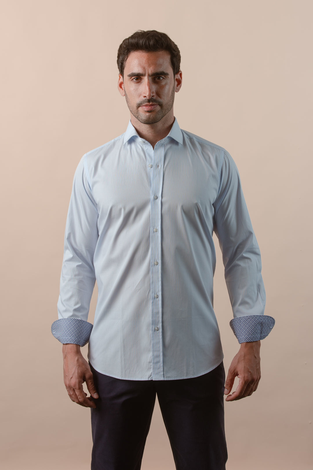 STRIPED COTTON SLIM FIT SHIRT