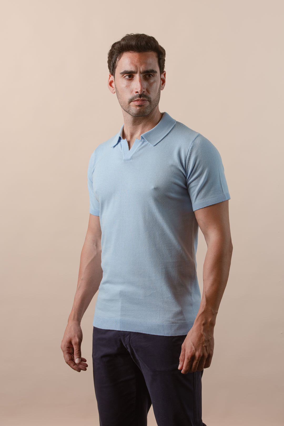 COTTON KNITTED POLO SHIRT