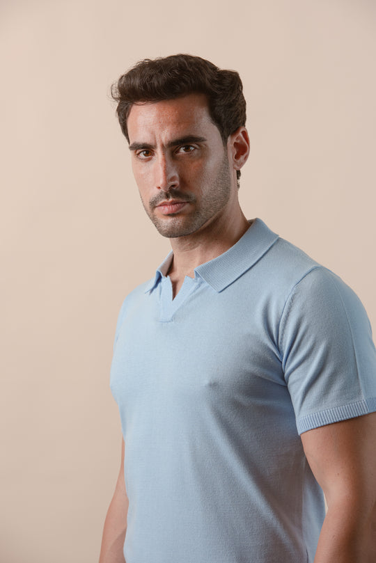 COTTON KNITTED POLO SHIRT
