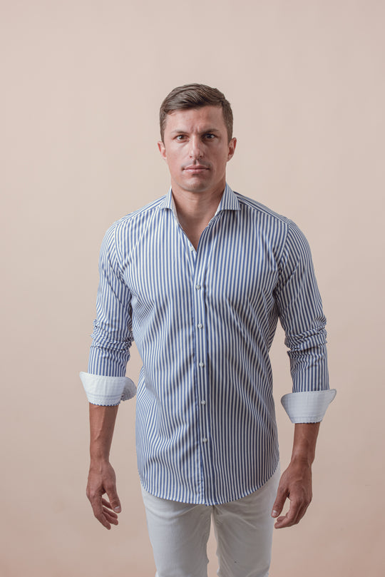 STRIPED COTTON SLIM FIT SHIRT