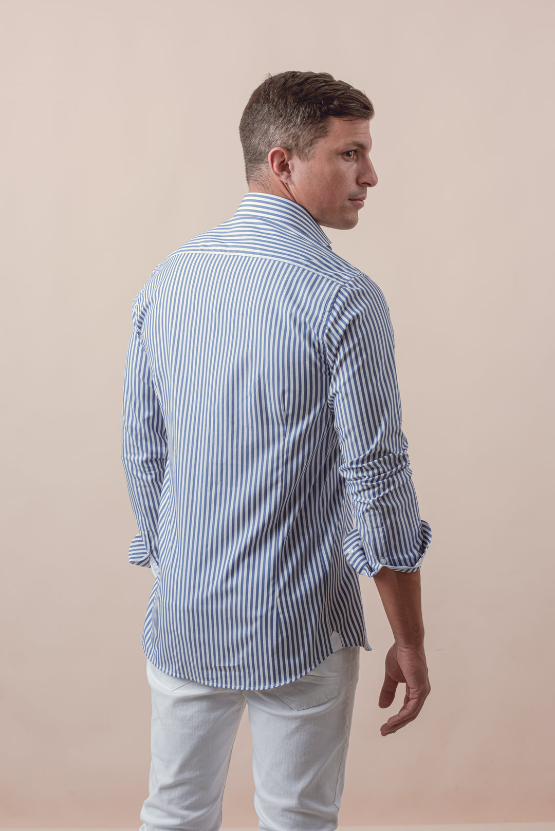 STRIPED COTTON SLIM FIT SHIRT