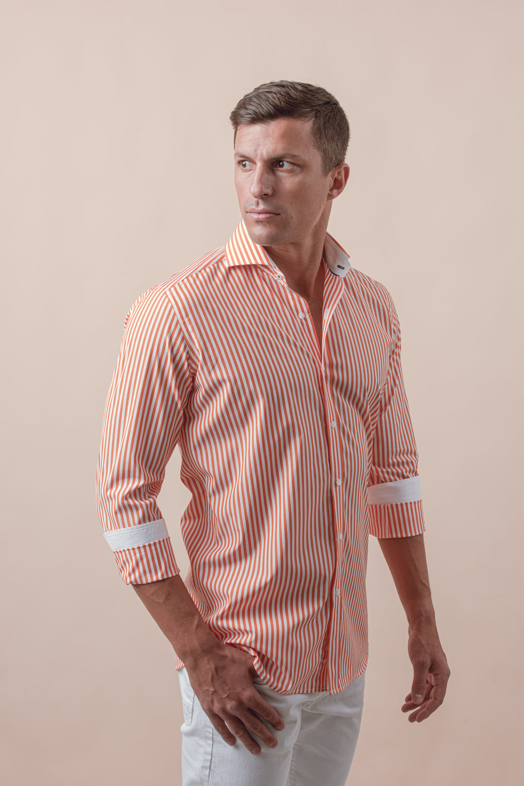 STRIPED COTTON SLIM FIT SHIRT