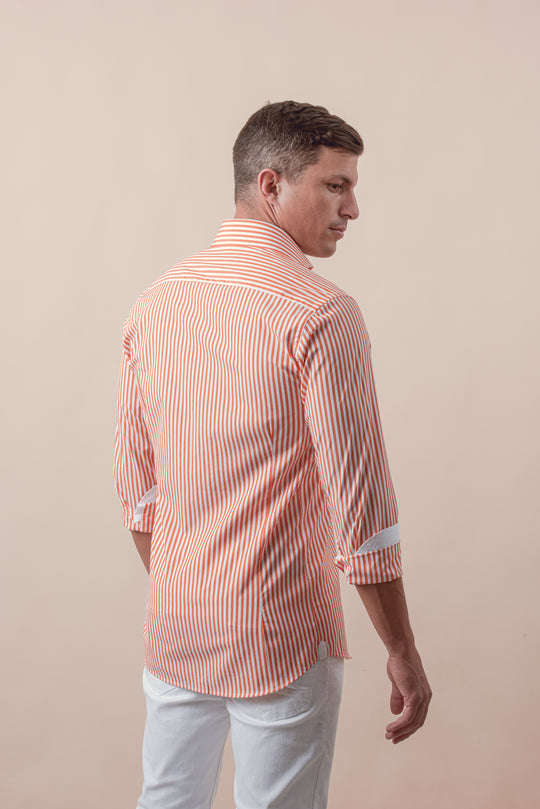 STRIPED COTTON SLIM FIT SHIRT