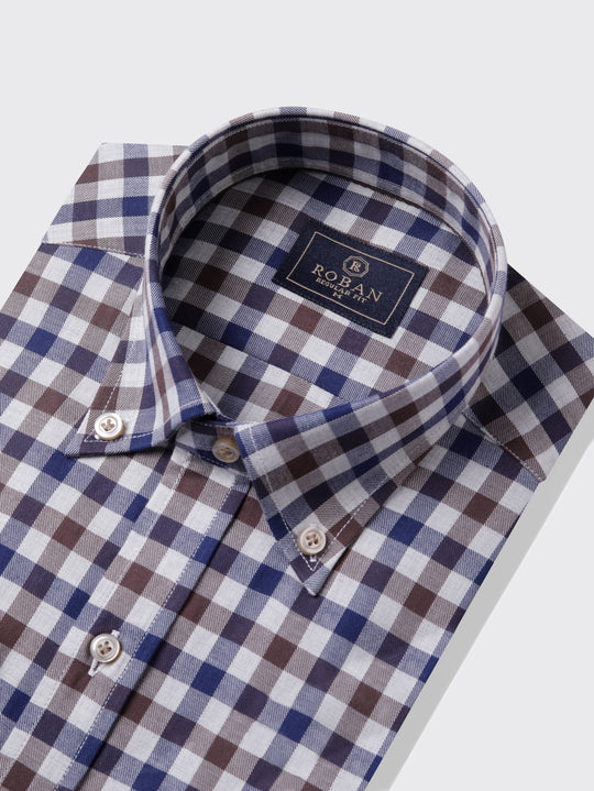 Regular Fit Checked Cotton shirt