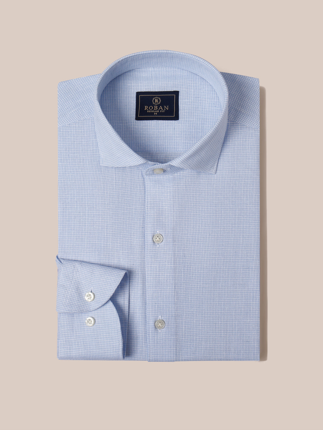 CHECKED WASHED COTTON LINEN REGULAR FIT SHIRT