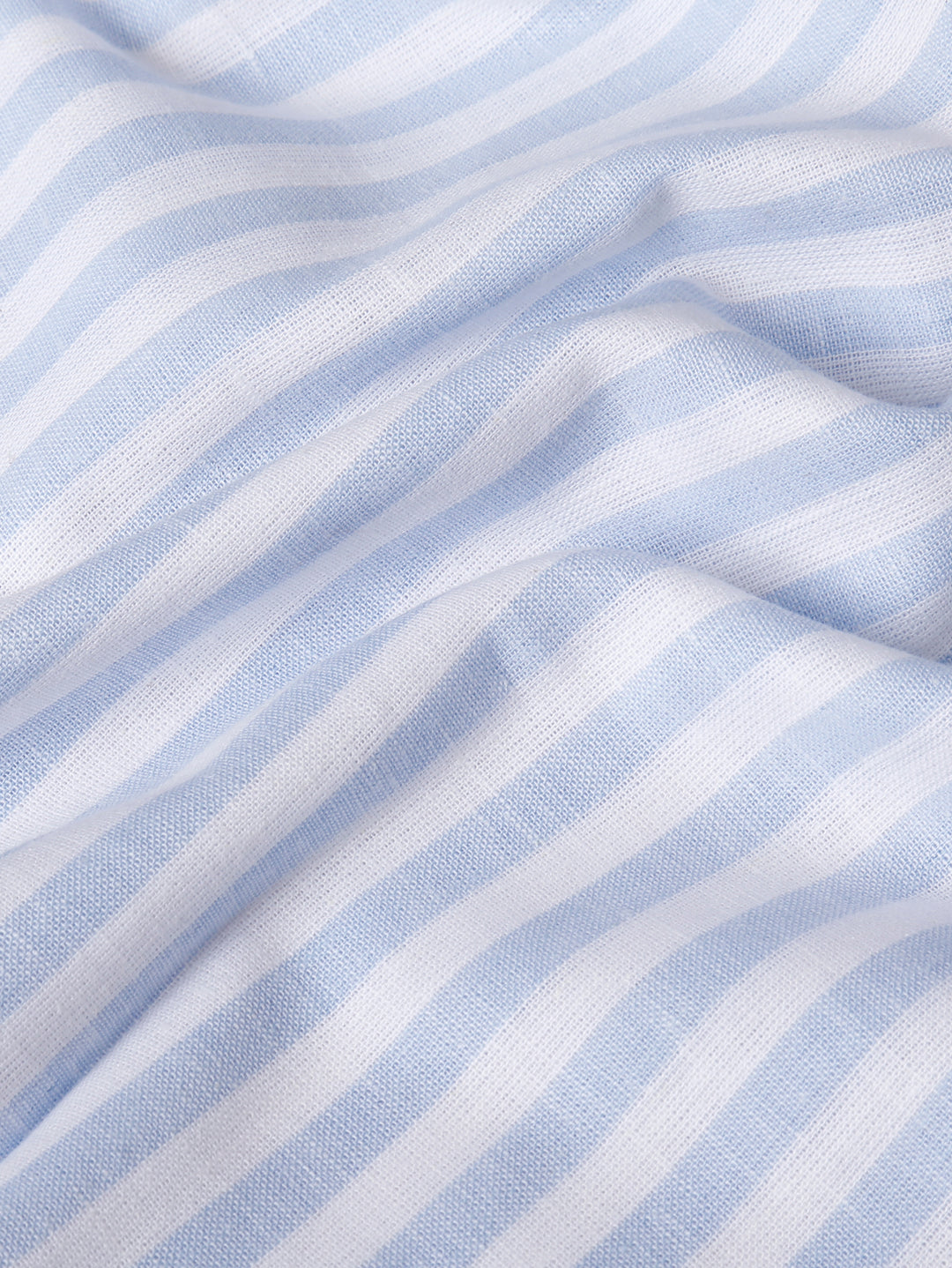 STRIPED WASHED COTTON LINEN REGULAR FIT SHIRT