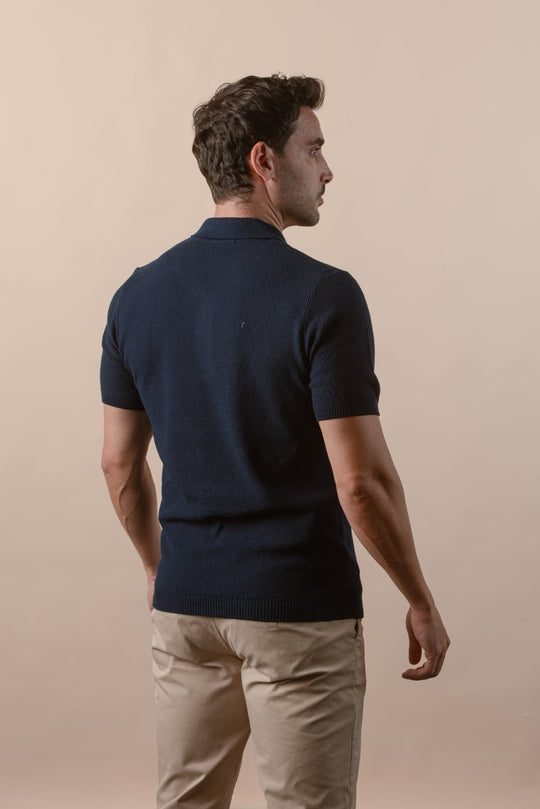 AJOUR KNITTED POLO SHIRT - Roban