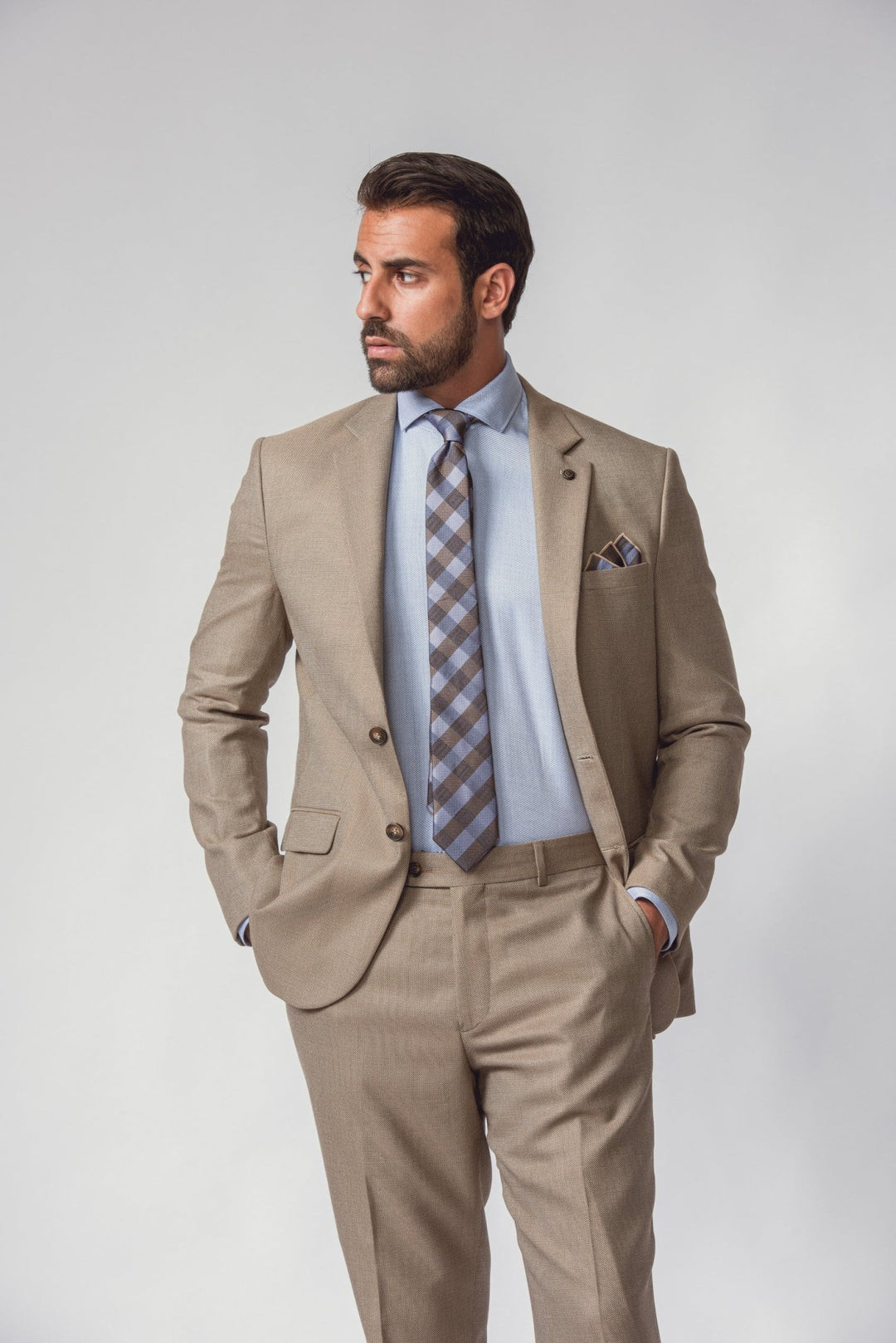 BROWN WEBSTER REGULAR FIT SUIT - Roban