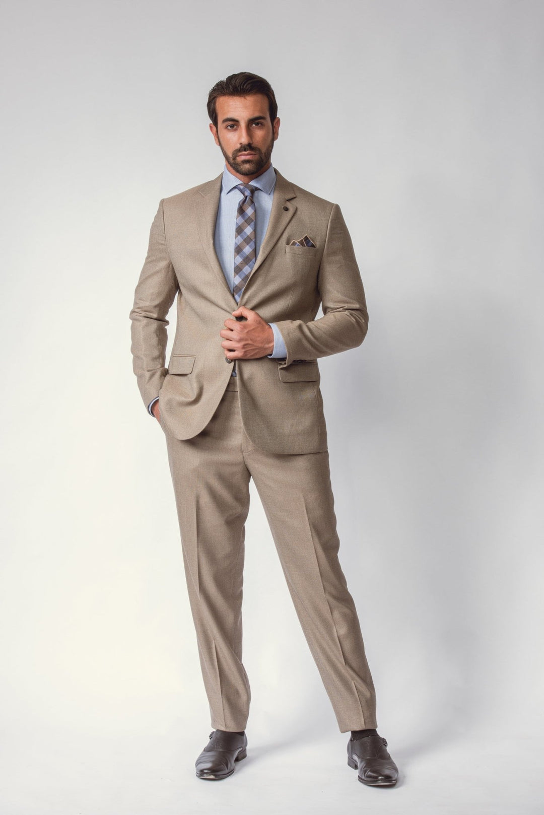 BROWN WEBSTER REGULAR FIT SUIT - Roban