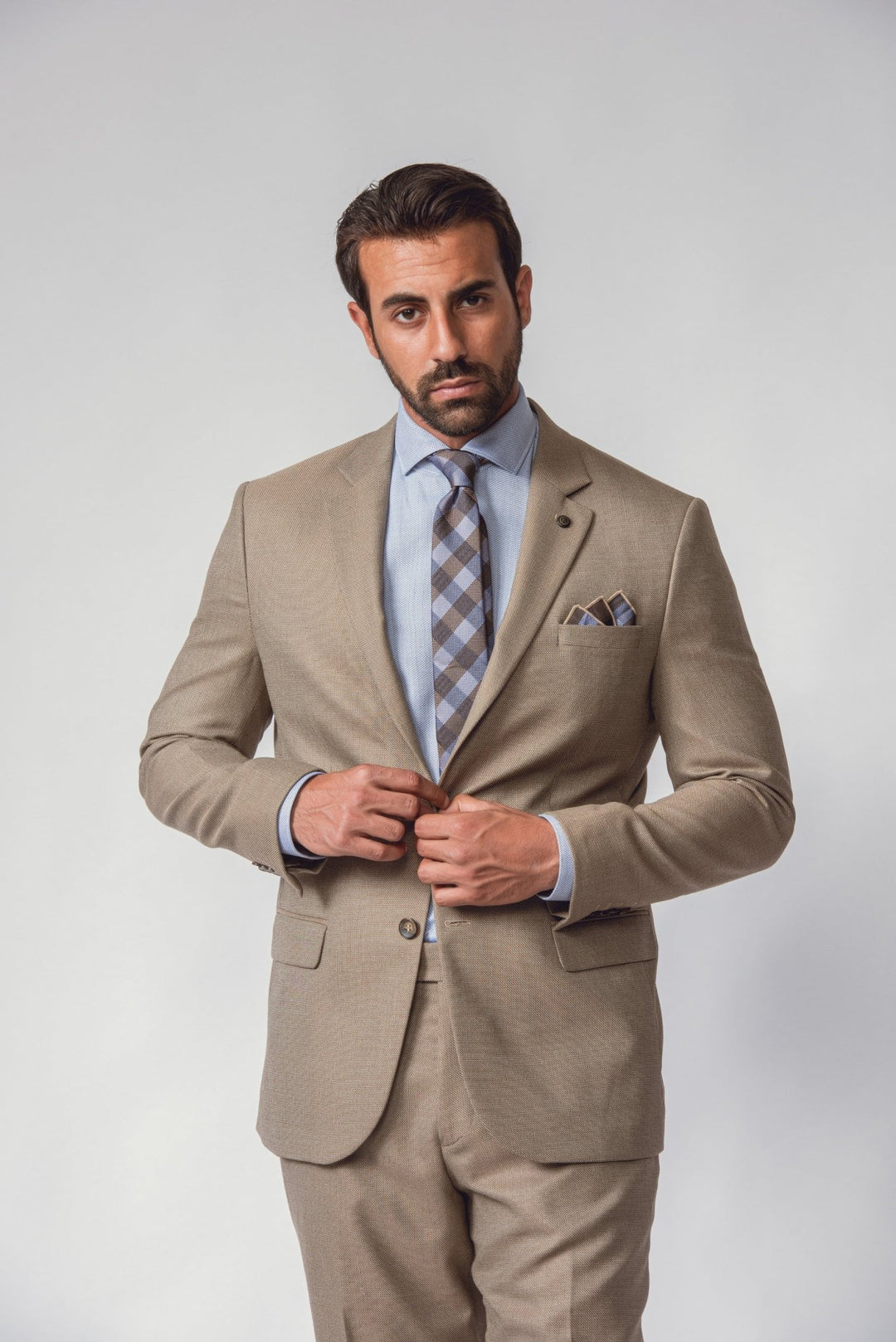 BROWN WEBSTER REGULAR FIT SUIT - Roban