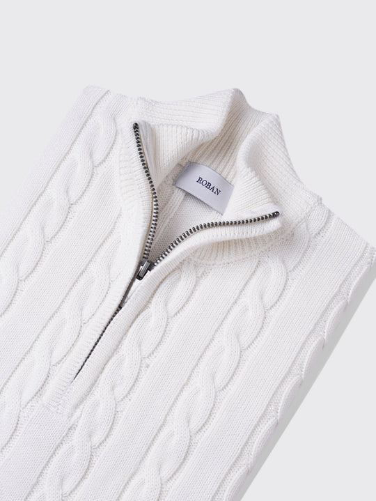 Cable Knitted Cotton Pullover - Roban