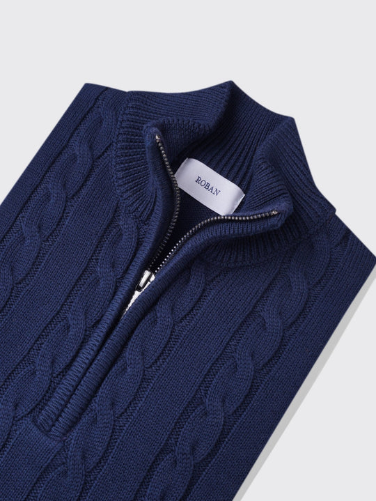 Cable Knitted Cotton Pullover - Roban