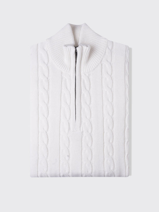 Cable Knitted Cotton Pullover - Roban