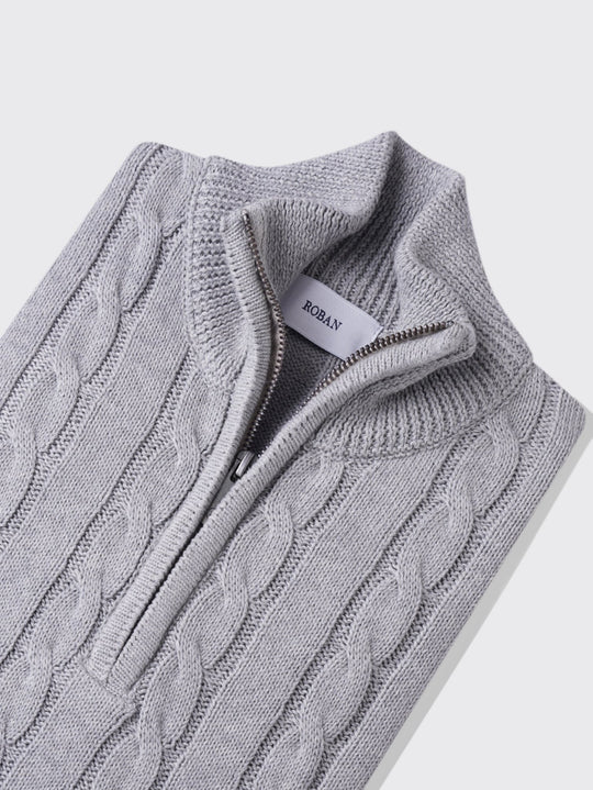 Cable Knitted Cotton Pullover - Roban