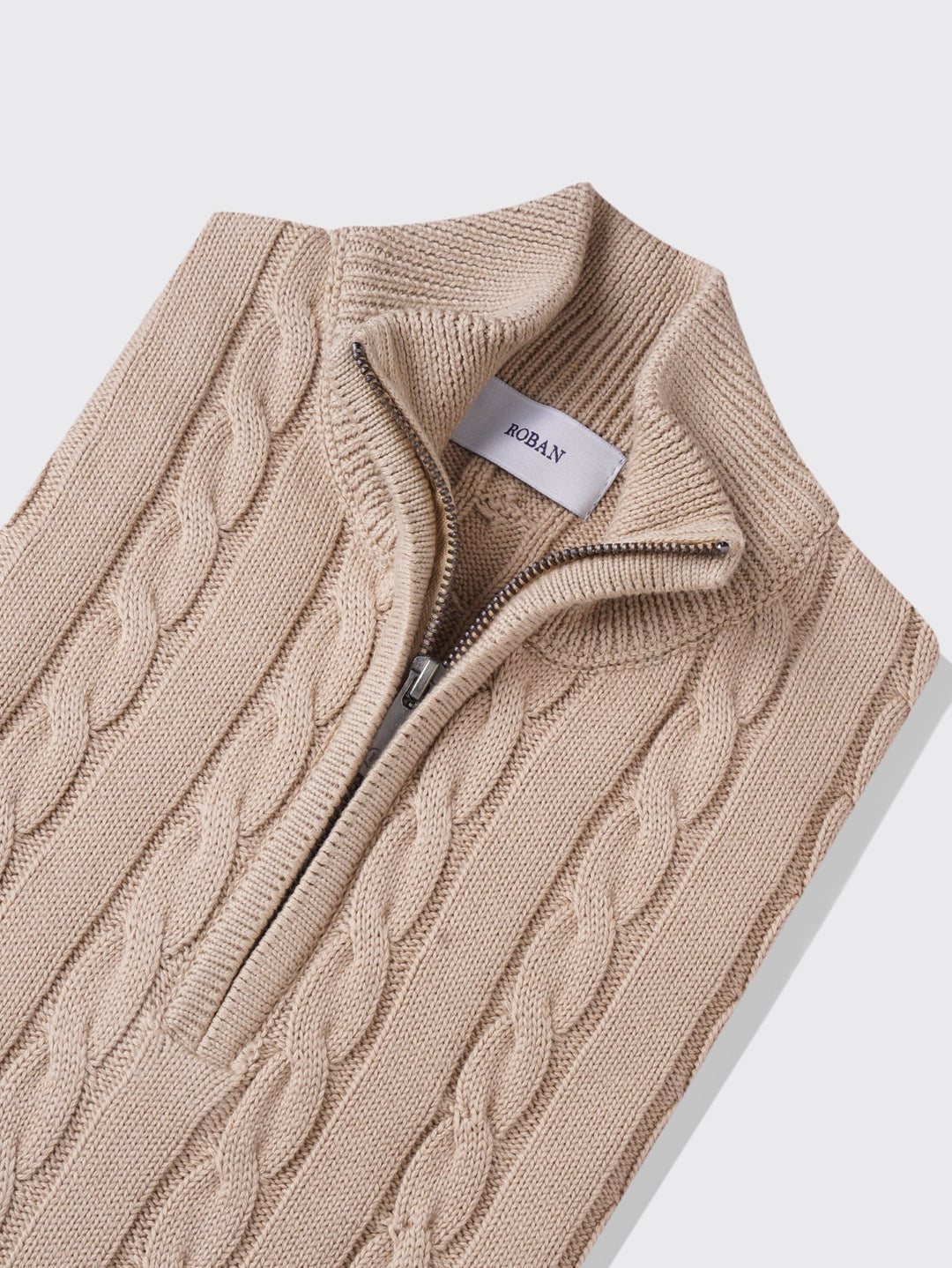 Cable Knitted Cotton Pullover - Roban