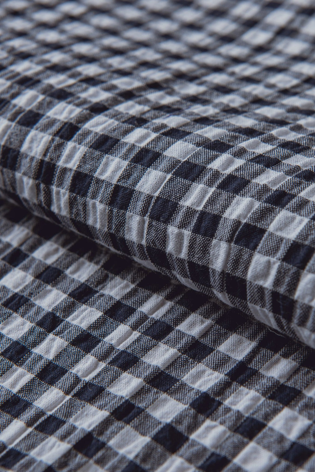 CHECKED CRINKLE - RIBBED COTTON REGULAR FIT SHIRT - Roban