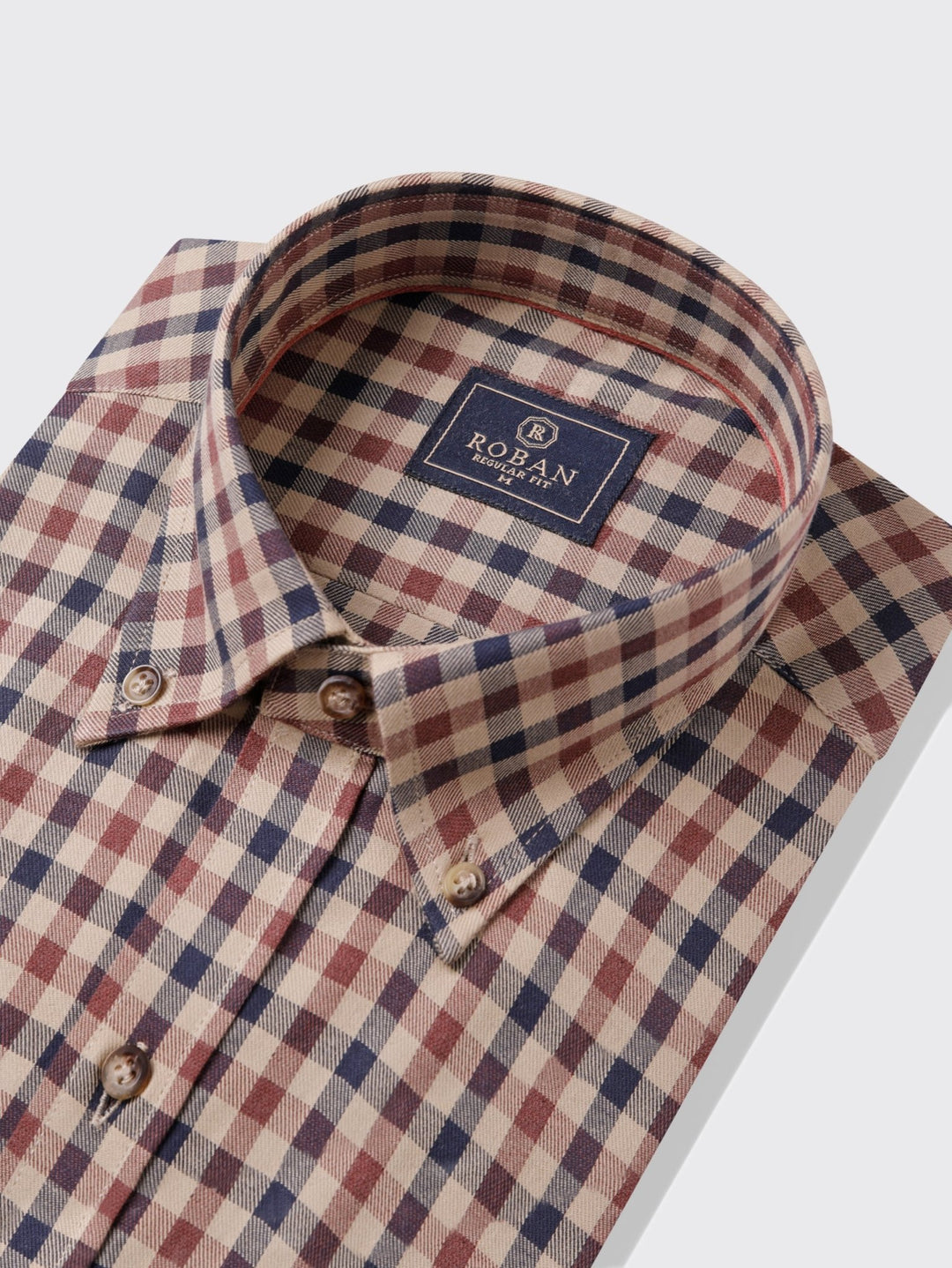 CHECKED FLANNEL COTTON REGULAR FIT SHIRT - Roban