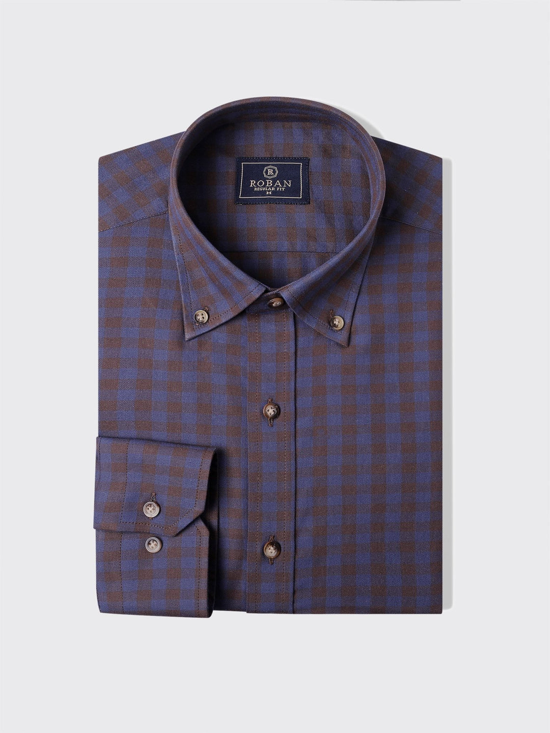 CHECKED FLANNEL COTTON REGULAR FIT SHIRT - Roban