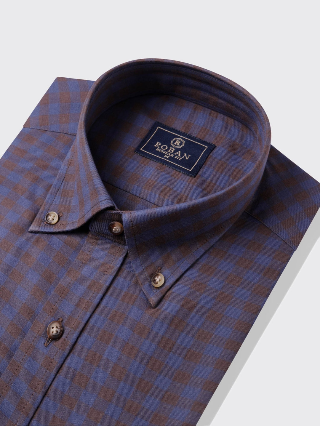CHECKED FLANNEL COTTON REGULAR FIT SHIRT - Roban
