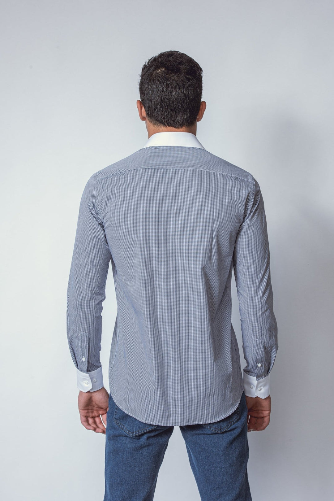 CHECKED REGULAR FIT POPLIN SHIRT - Roban