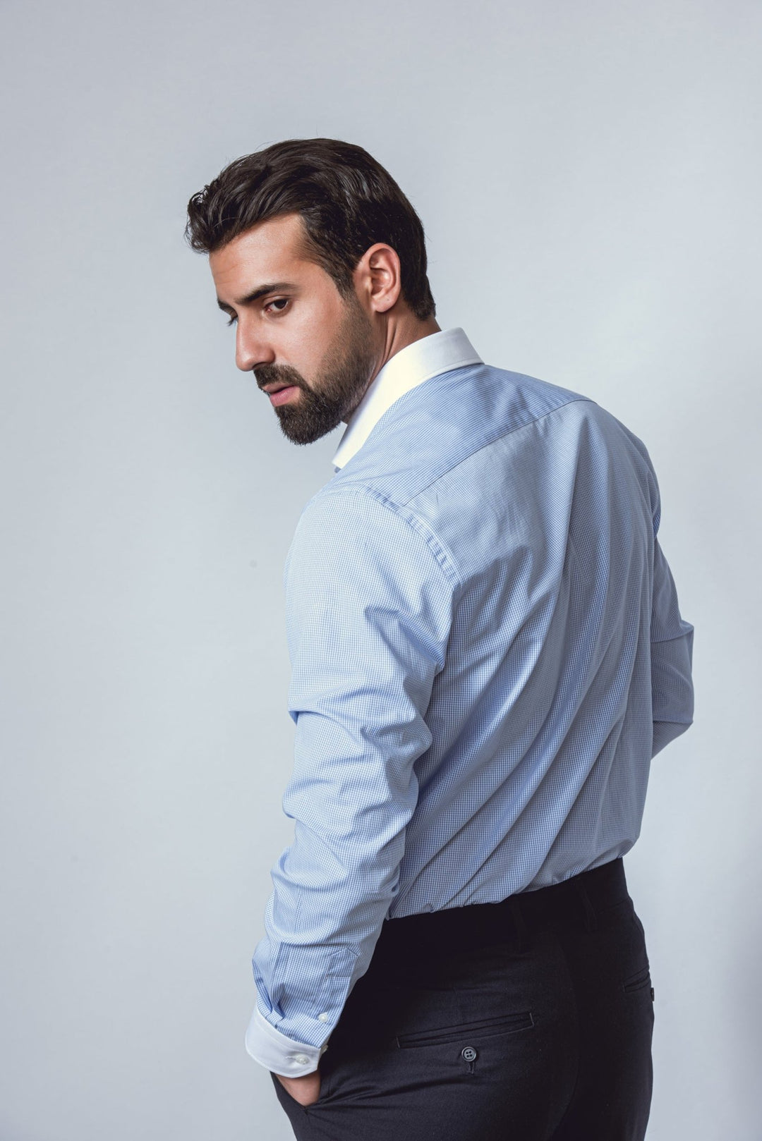 CHECKED REGULAR FIT POPLIN SHIRT - Roban