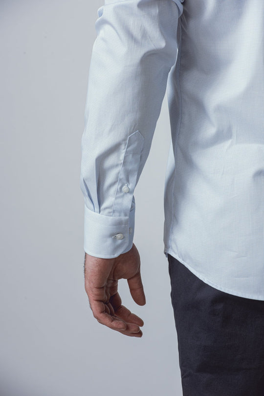 CHECKED REGULAR FIT POPLIN SHIRT - Roban