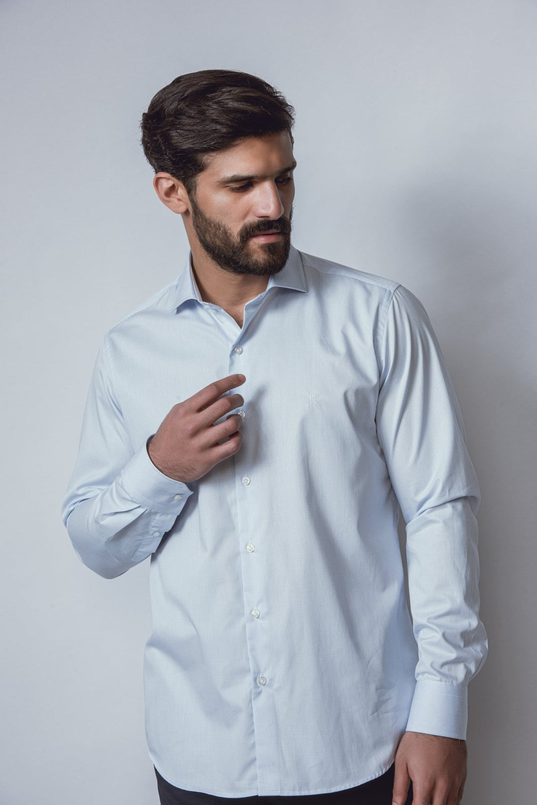 CHECKED REGULAR FIT POPLIN SHIRT - Roban