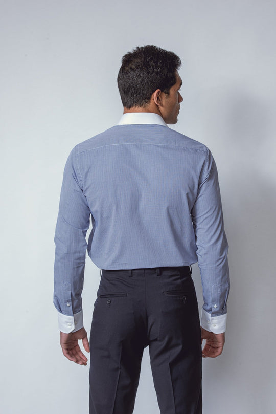 CHECKED REGULAR FIT POPLIN SHIRT - Roban