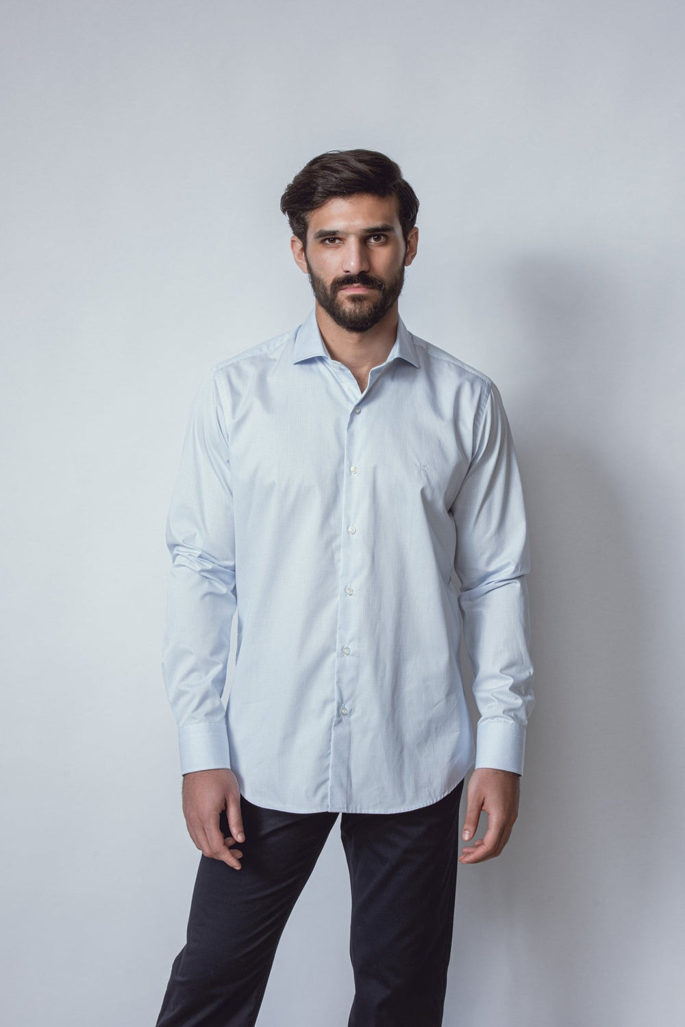 CHECKED REGULAR FIT POPLIN SHIRT - Roban