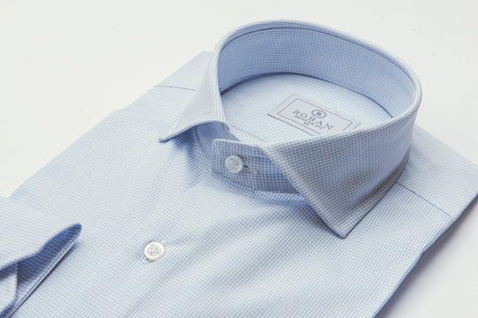 CHECKED REGULAR FIT POPLIN SHIRT - Roban