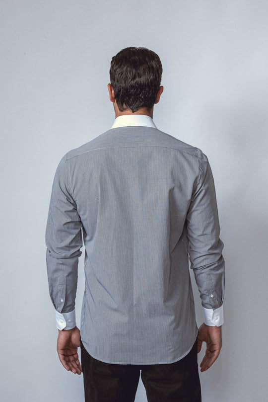 CHECKED REGULAR FIT POPLIN SHIRT - Roban