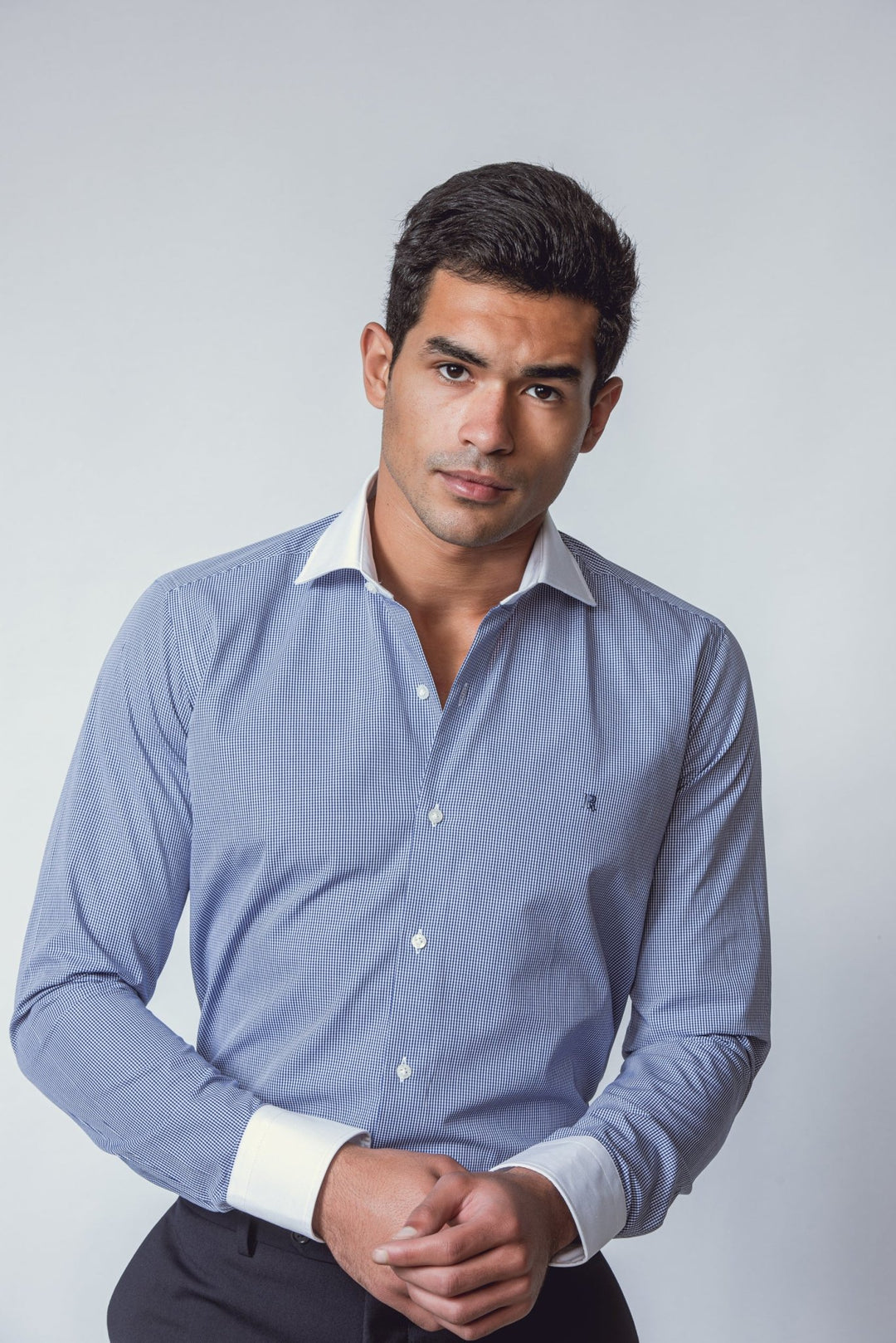 CHECKED REGULAR FIT POPLIN SHIRT - Roban